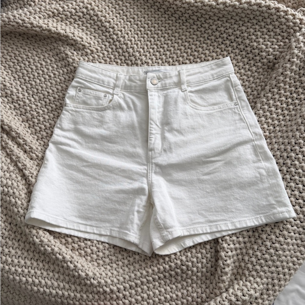 Zara High Waisted Mom Fit Shorts